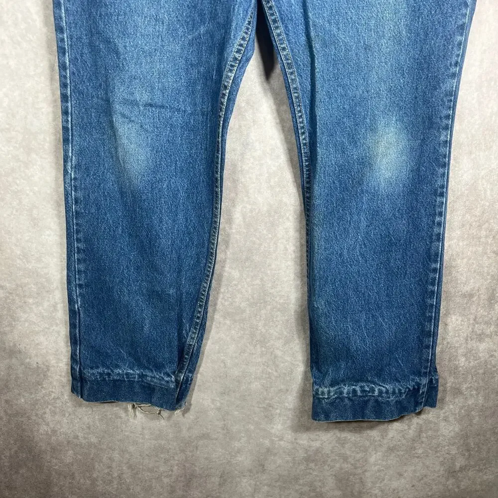 Vintage Levi's 517 Jeans Mens 40X32 Blue Dark Wash Orange Tab Denim 90s Straight